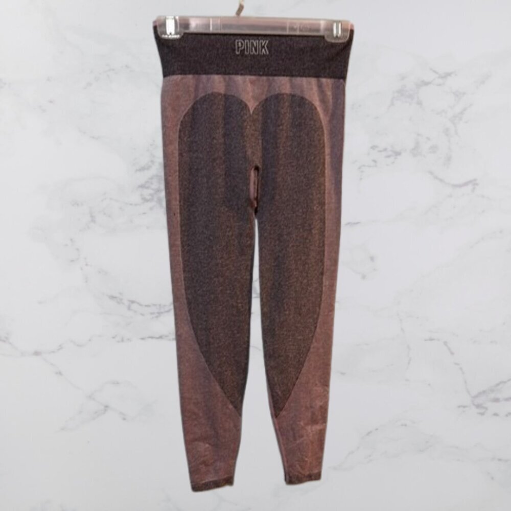 Victoria’s Secret PINK High Waist Seamless Heart Leggings Grey Heather Small